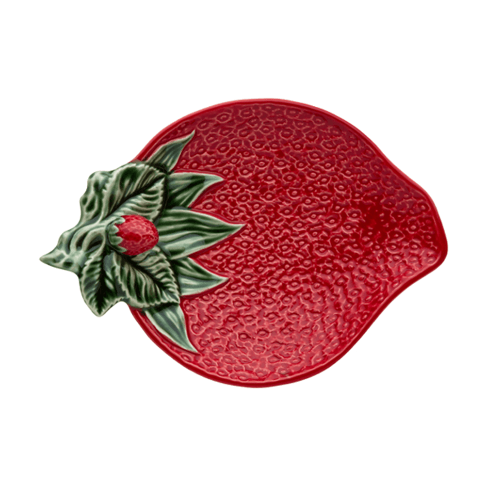 Bordallo Pinheiro Strawberries Olive Dish